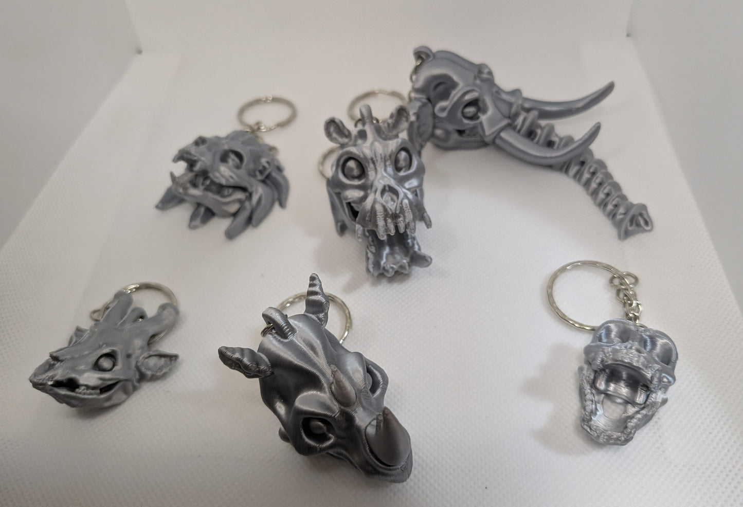Safari Animal Skeletal Keychains