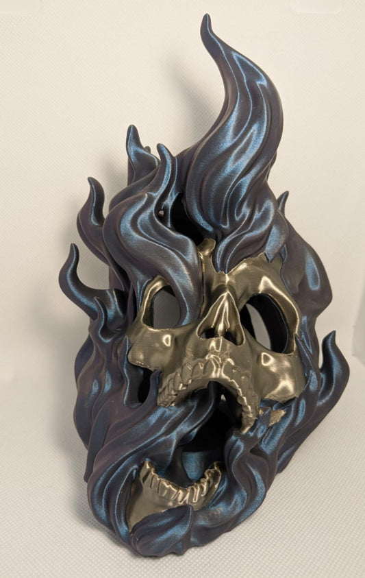 Flaming Skull Tealight