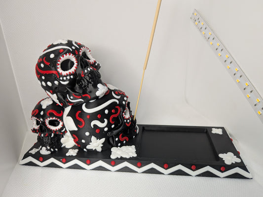 Dia de la Muertos Skulls Incense Burner